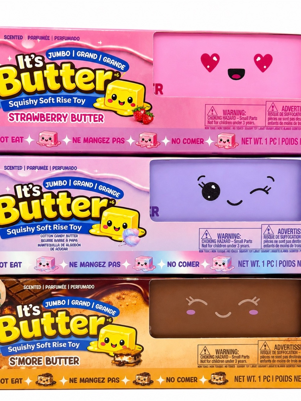 Squishy Farms “It’s Butter” Jumbo Squishy Set – 3 NEW in Box 🧈